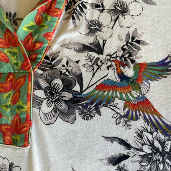 Johnny Was Dreamer Garden Split Front Henley Tee - Picture 9 of 13